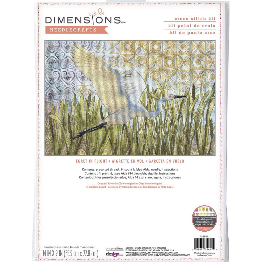 Dimensions 70-35411 Egret in Flight – Knitting Time