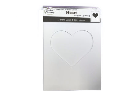 Framing Card Rectangle with Envelope Heart 6 cards QC902