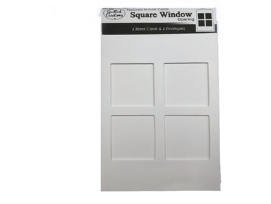 Framing Card Rectangle with Envelope Square Window 6 cards Pkg 2 - QC905