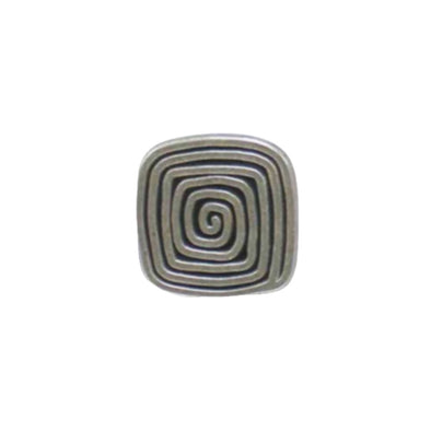 Button 159051 Silver Square Shank 16mm