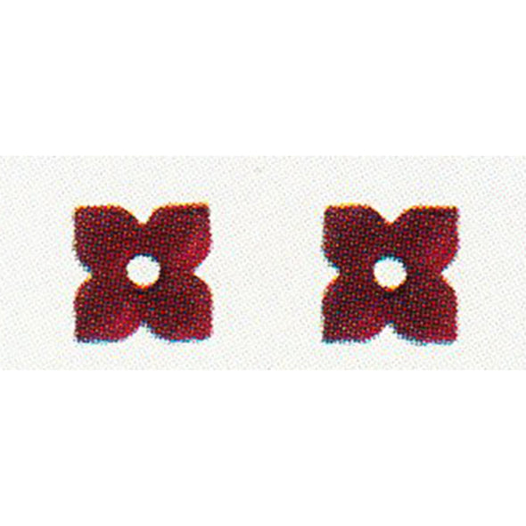 Beads 12188 Flower 4-Petal Ruby
