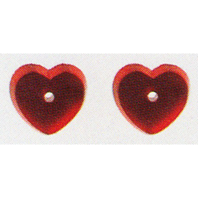 Beads 12239 Hearts Flat Ruby