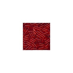 Beads 72013 Clear Red Bugle