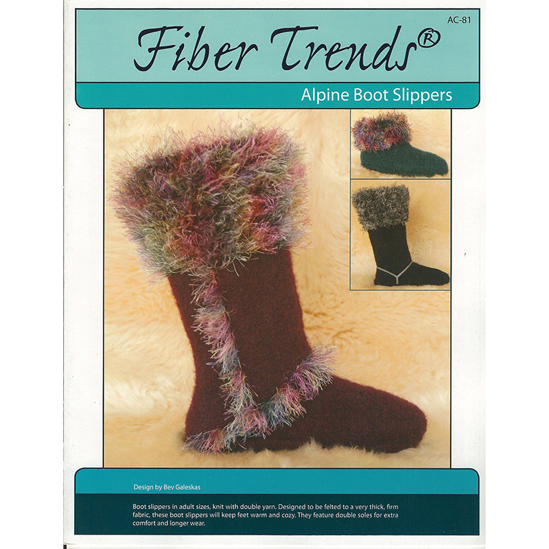 Fiber Trends AC81 Alpine Boot Slippers Felting