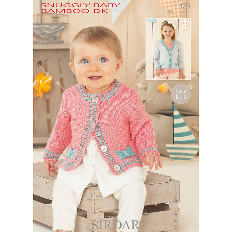 Sirdar 1428 Baby Bamboo Girl Cardigan