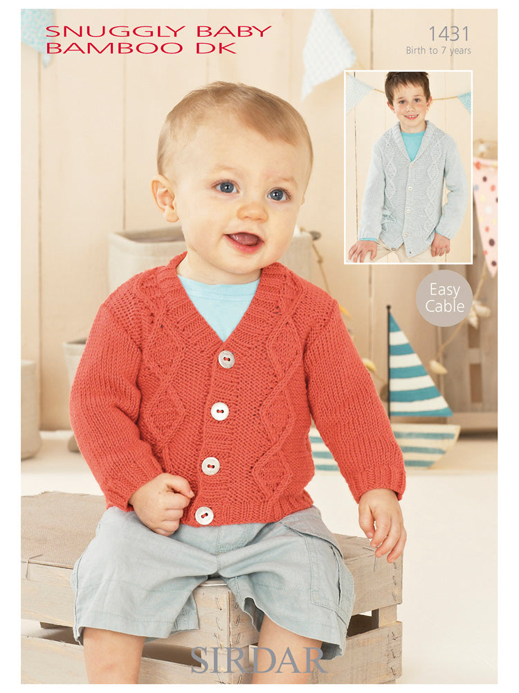 Sirdar 1431 Baby Bamboo Boy Cardigan