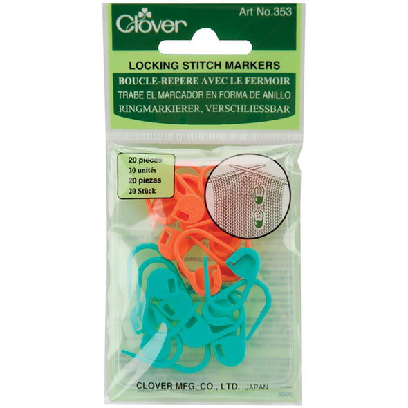 Stitch Markers Clover  353 Lock Ring