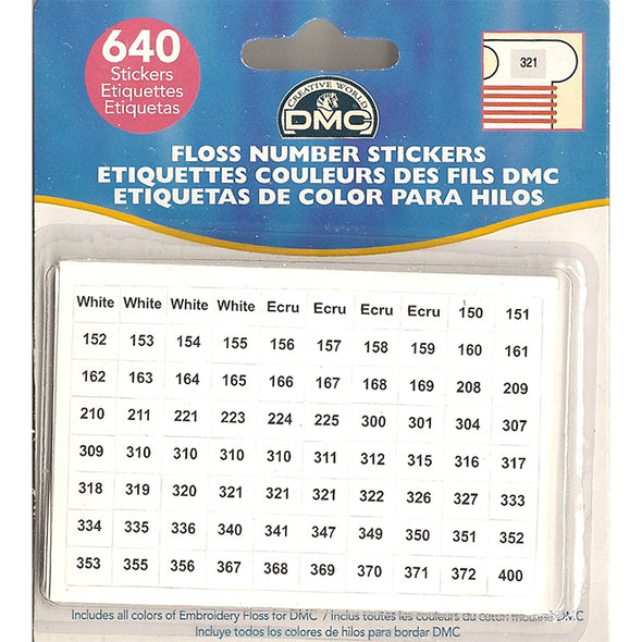 Floss Number Stickers DMC 6103
