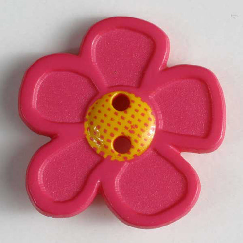Button 280865 Flower Pink 20mm