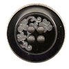 Button 553229 Purple with Silver Flowers 18mm