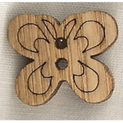 Button 952655 Butterfly Wooden 22mm
