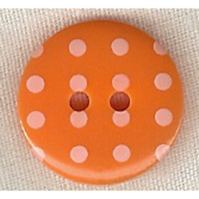 Button 952603V Orange with Dots 18mm