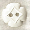 Button  30081 White Flower 14mm