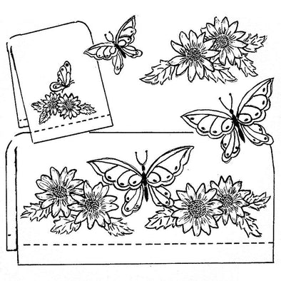 Aunt Martha's 3941 Sunflowers & Butterflies