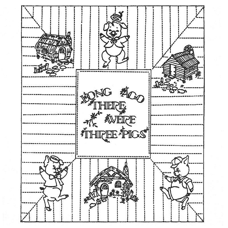 Aunt Martha's 3977 Three Pigs Crib