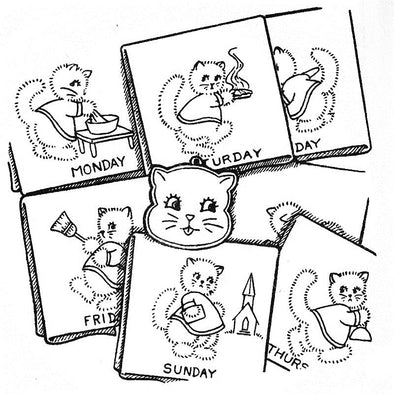 Aunt Martha's 0129 Eight Kitten Motifs