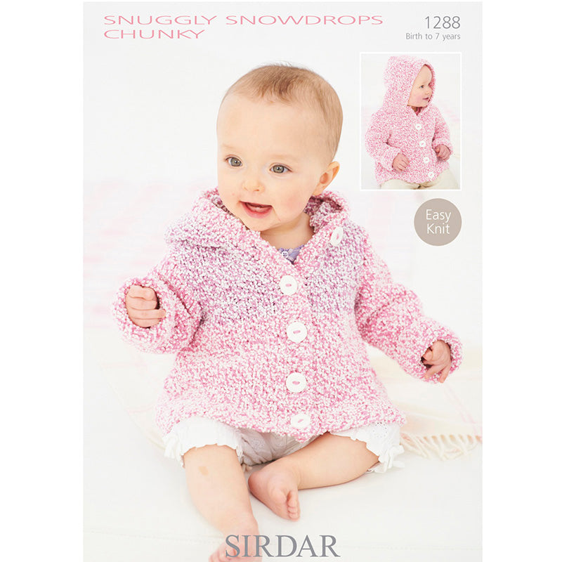 Sirdar 1288 Snowdrops Hooded Cardigan