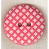 Button  STBTGR1 Hot Pink Gingham 25mm