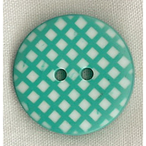 Button  STBTGR1 Teal Gingham 25mm