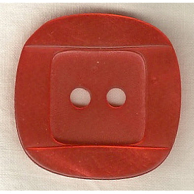 Button 400158 Red Square 34mm