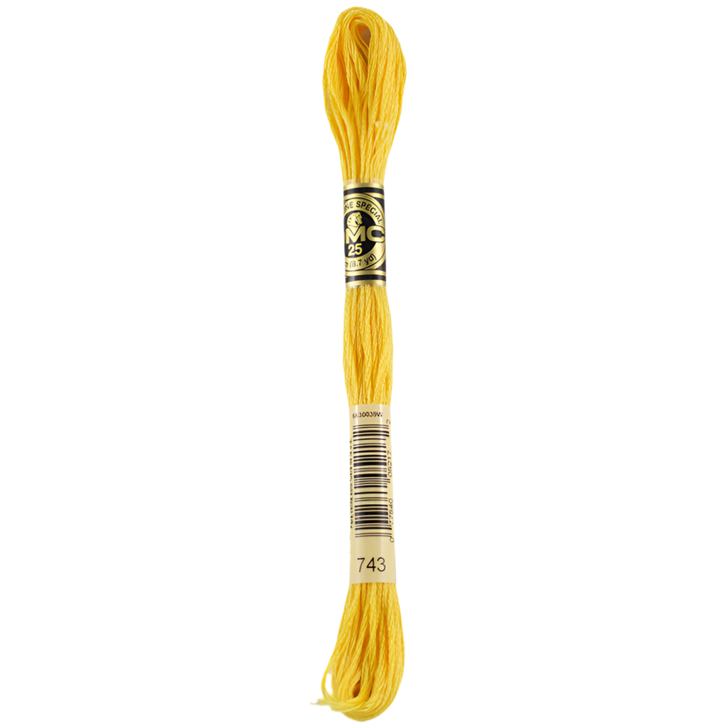 DMC Floss   743 Yellow Medium