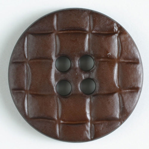 Button 261104 Brown Imitation Leather 20mm