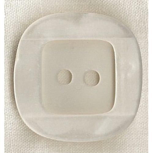 Button 400150 White Square 34mm
