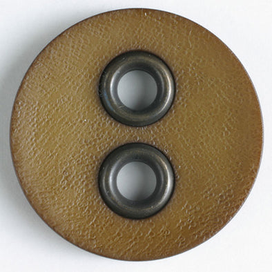 Button 340829 Brown with Metal Holes 23mm
