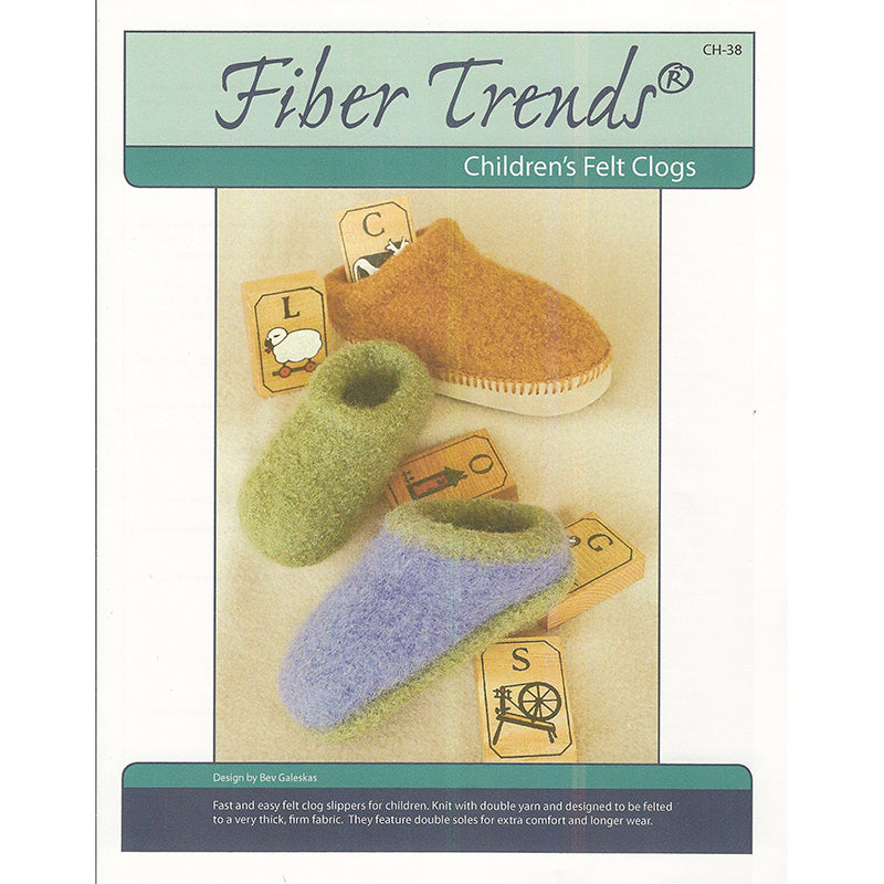 Fiber Trends CH38 Childrens Felt Clogs