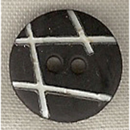 Button 231554 Black/white 15mm