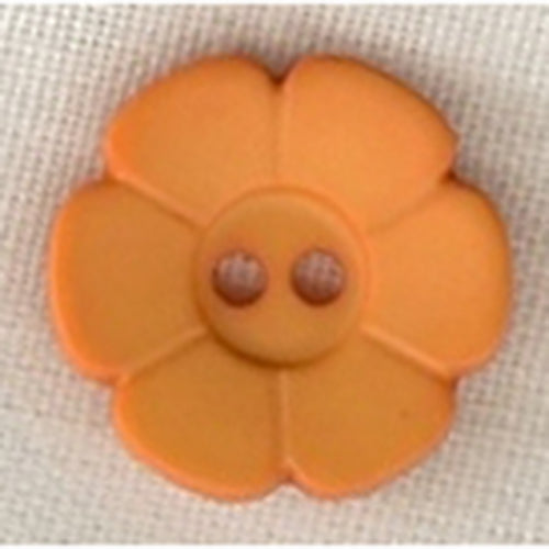 Button 112459 Daisy Orange 15mm