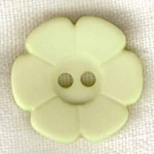 Button 112427 Daisy Light Green 15mm