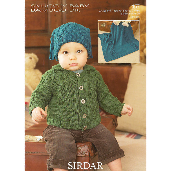 Sirdar 1467 Snuggly Cardigan & Hat & Blanket