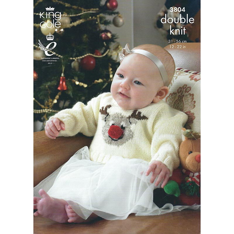 King Cole 3804 DK Sweater Reindeer and Santa