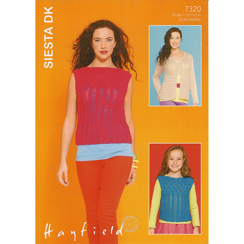 HAYFIELD 7320 Siesta DK Vest and Cardigan