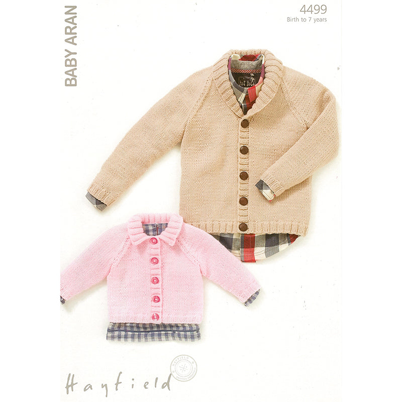 HAYFIELD 4499 Baby Aran Cardigan