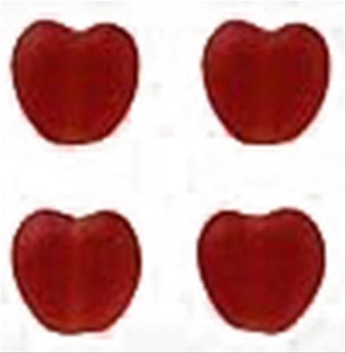 Beads 12082 Heart Matte Ruby