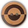 Button 9801340 Wood Two Tone Inlay 20mm