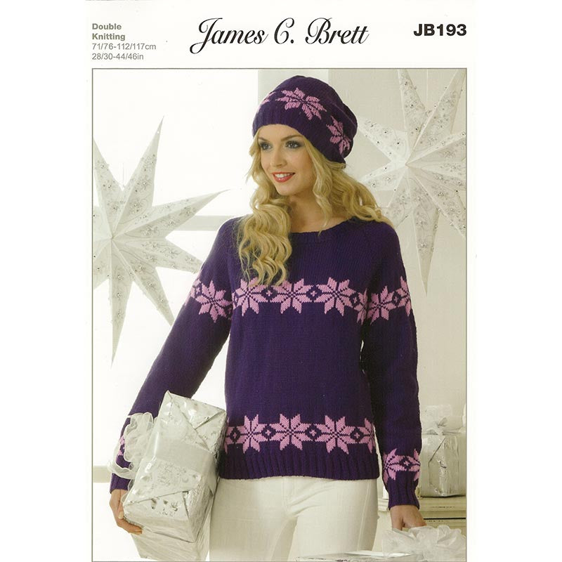 JB193 DK Sweater with Snowflake images