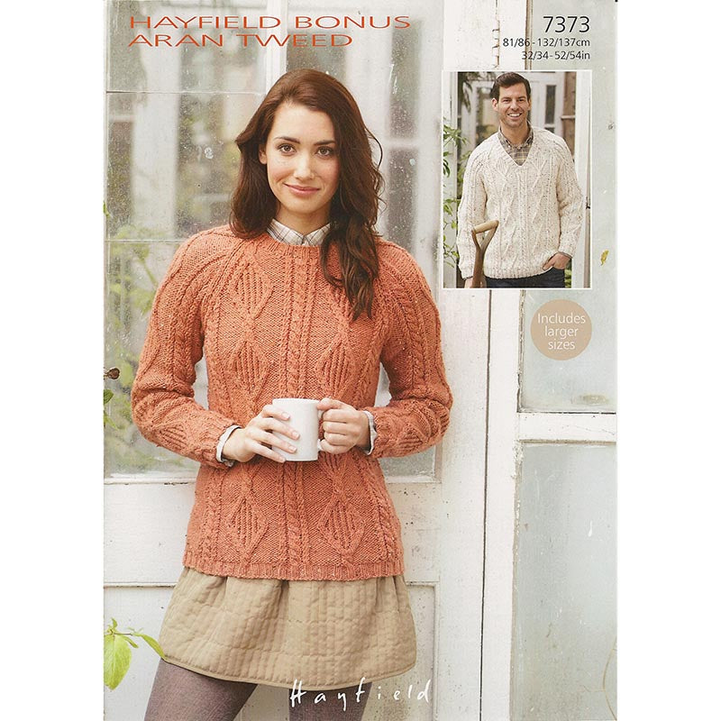 HAYFIELD 7373 Bonus Aran Tweed Sweater