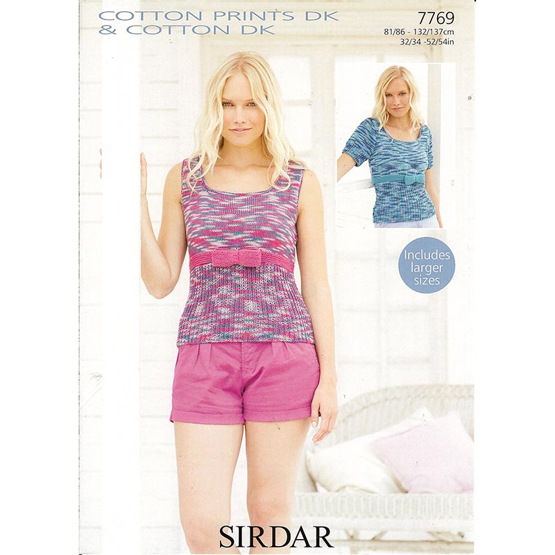 Sirdar 7769 Cotton Prints DK Top