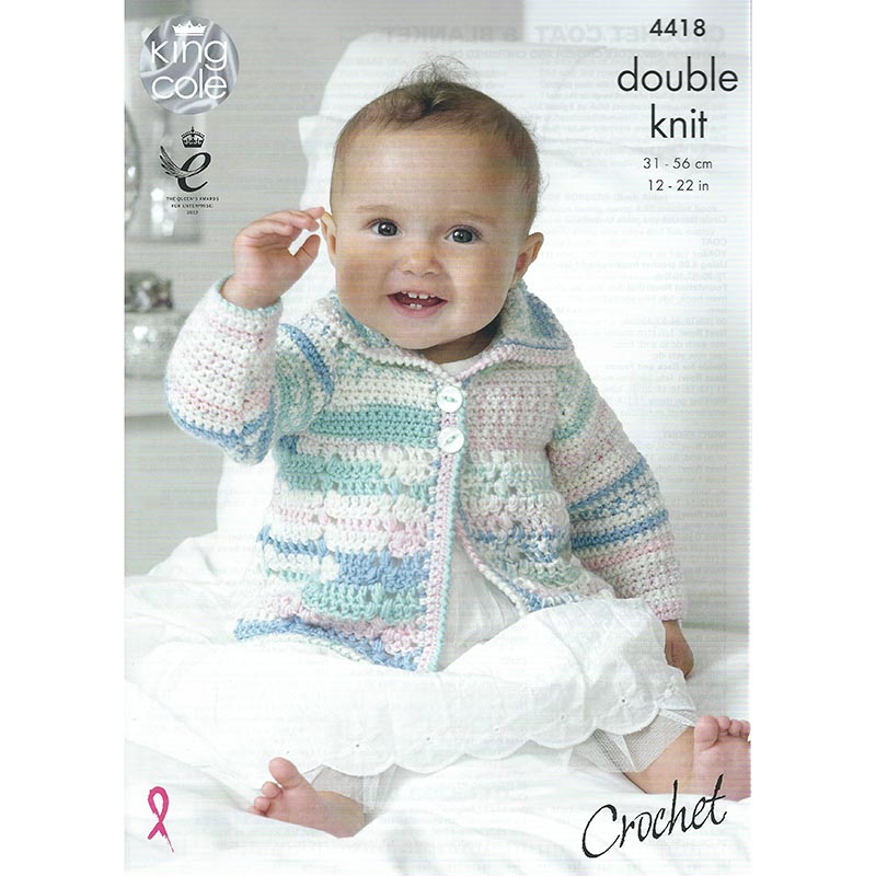 King Cole 4418 Cherish Cardigan and Blanket