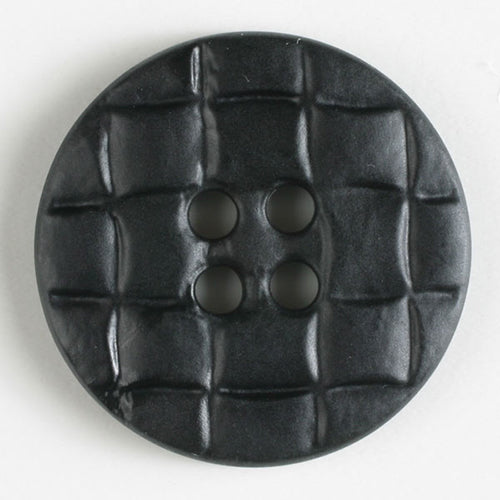 Button 261102 Black Imitation Leather 20mm