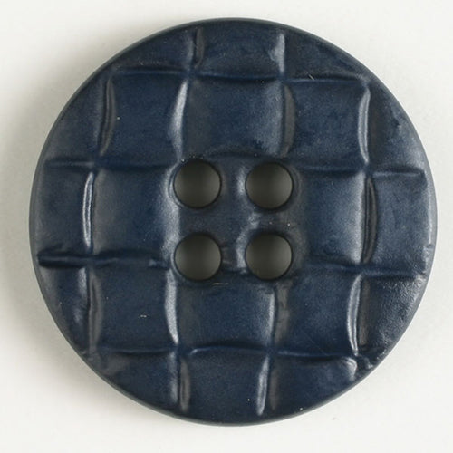 Button 261105 Navy Imitation Leather Look 20mm