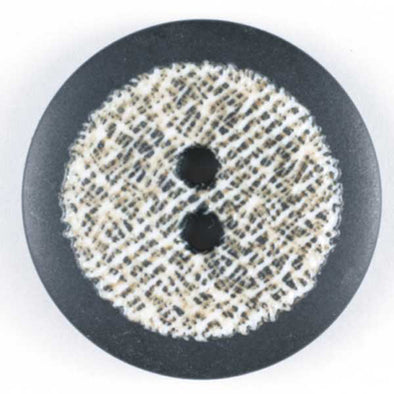 Button 270593 Metal Inlay with Black Edged 20mm