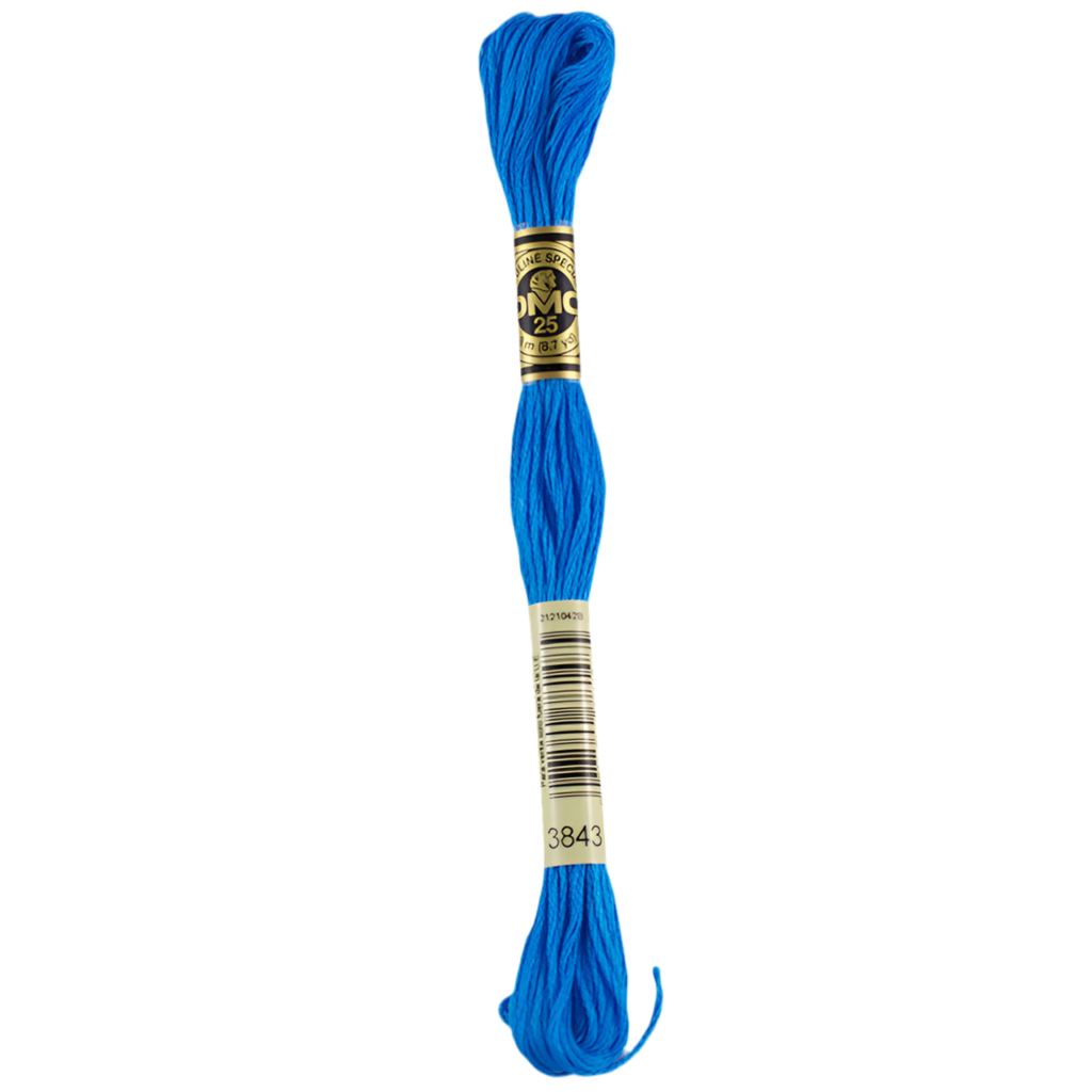 DMC Floss 3843 Electric Blue