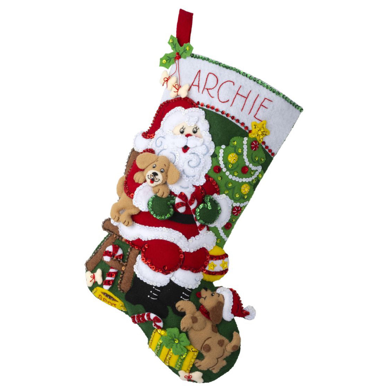 Bucilla 89556E Jolly Pups and Santa