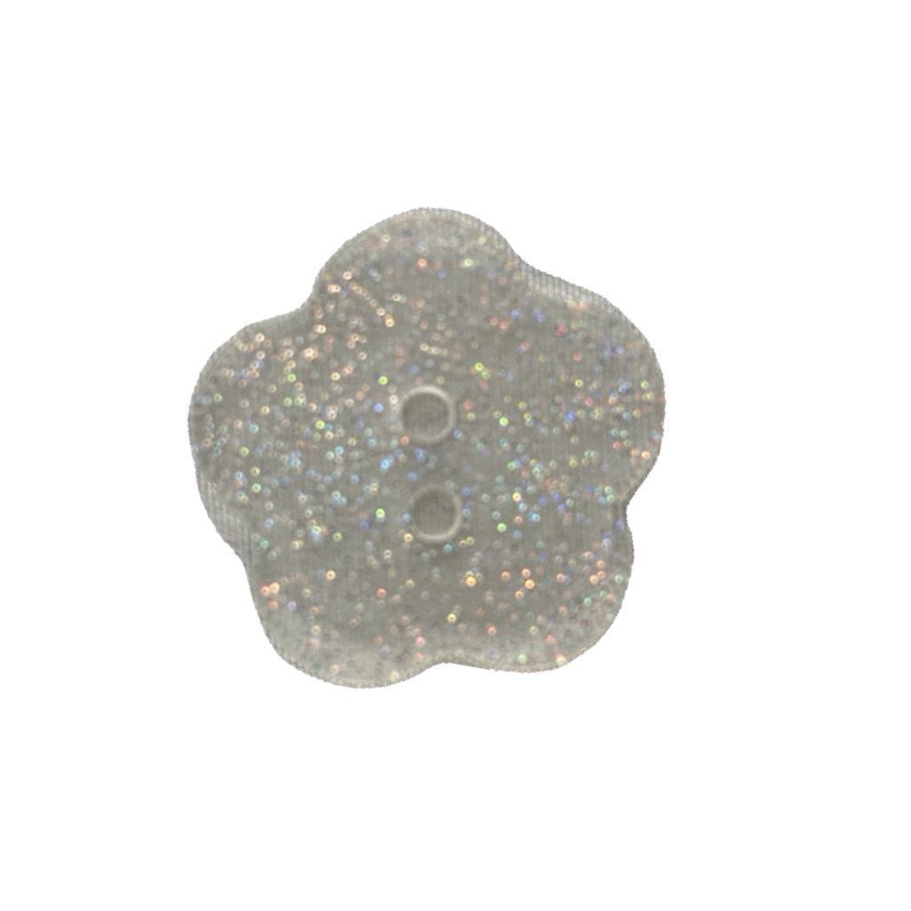 Button 057107C Clear Opalescent Flower 23mm
