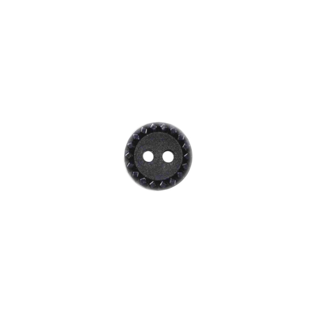 Button 101920TB Black Stitch Edge 12mm
