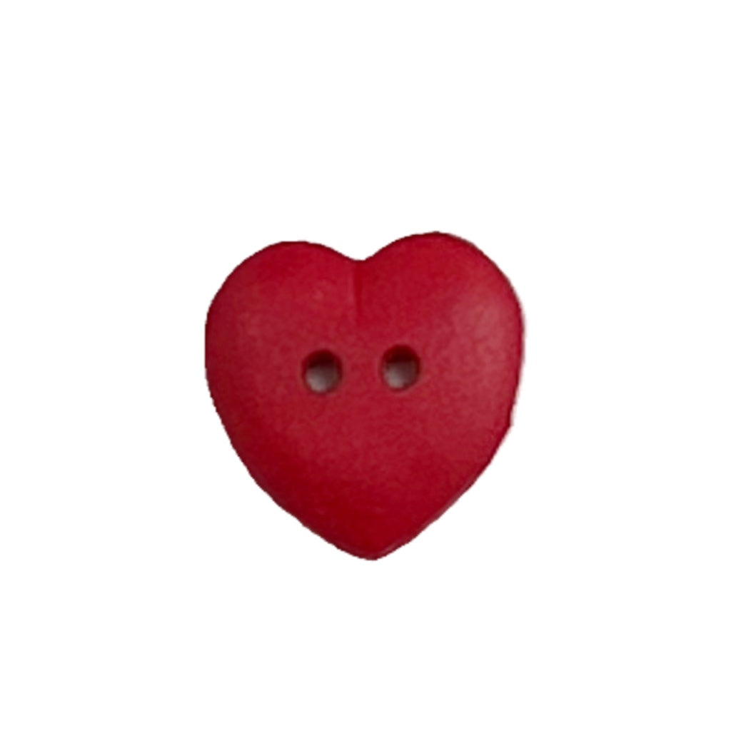 Button 122406 Heart Red 15mm